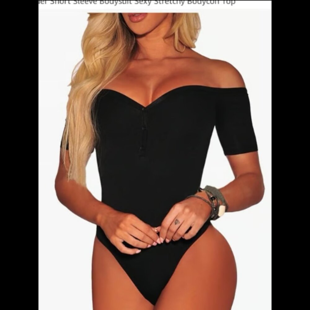 EUC Amazon Off Shoulder Sexy Bodysuit L Large
